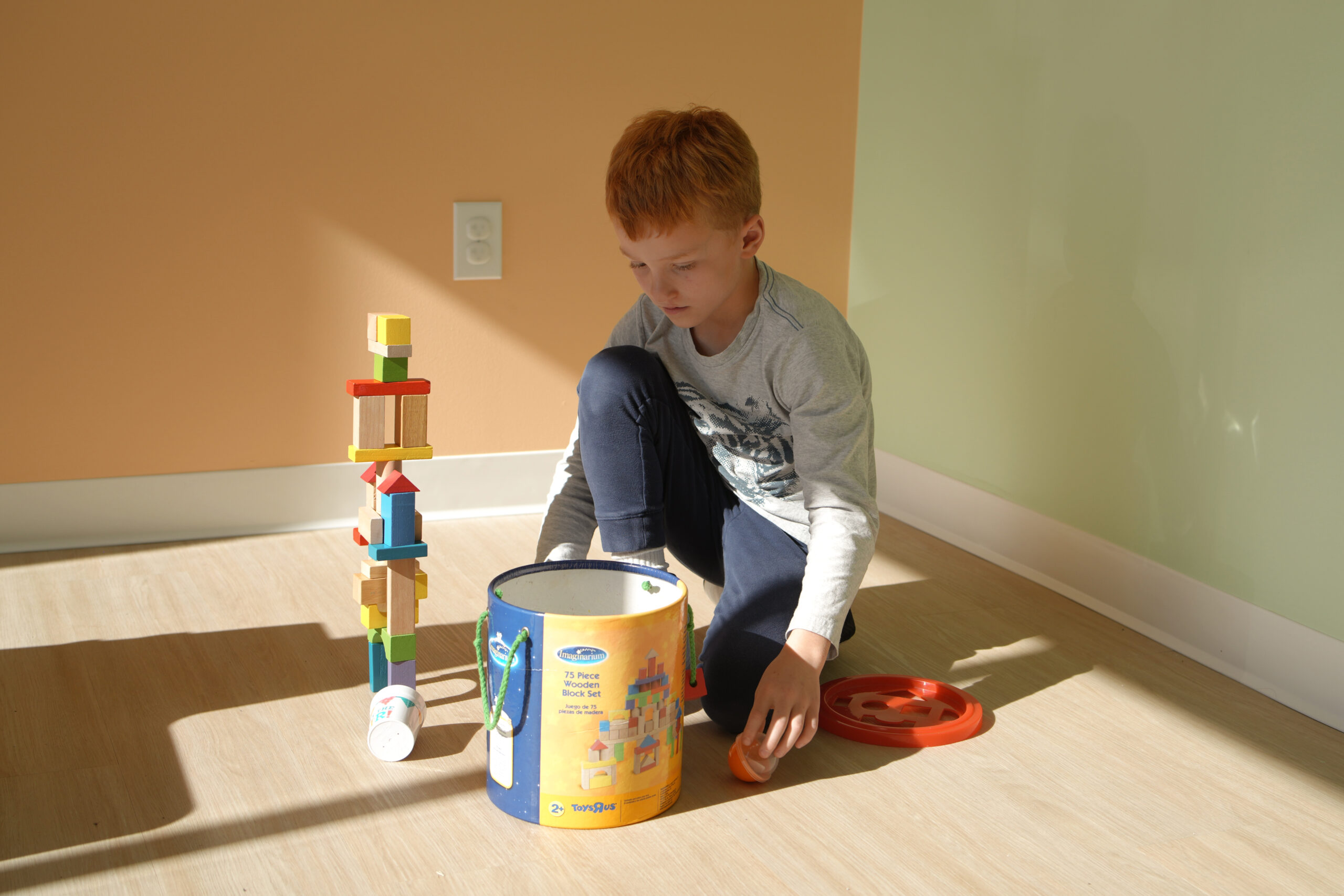 oung patient building with colorful blocks in our waiting room